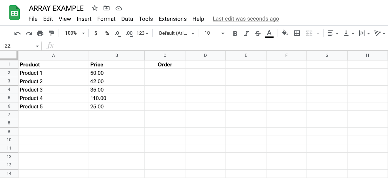 How To Use Arrays In Google Sheets